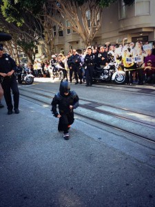 Image of Batkid tweeted by Make-A-Wish Foundation.