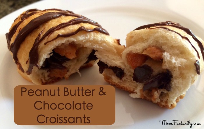 peanut butter and chocolate croissants
