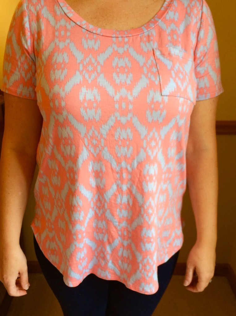 Elaine Ikat Print Pocket-Front Knit Shirt