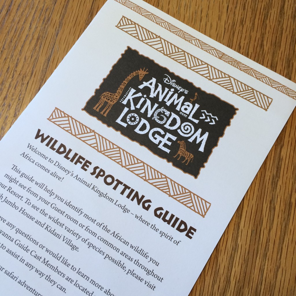 Animal Kingdom Lodge Wildlife Spotting guide