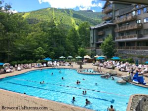 Pool at Stowe Mountain Lodge in the summer