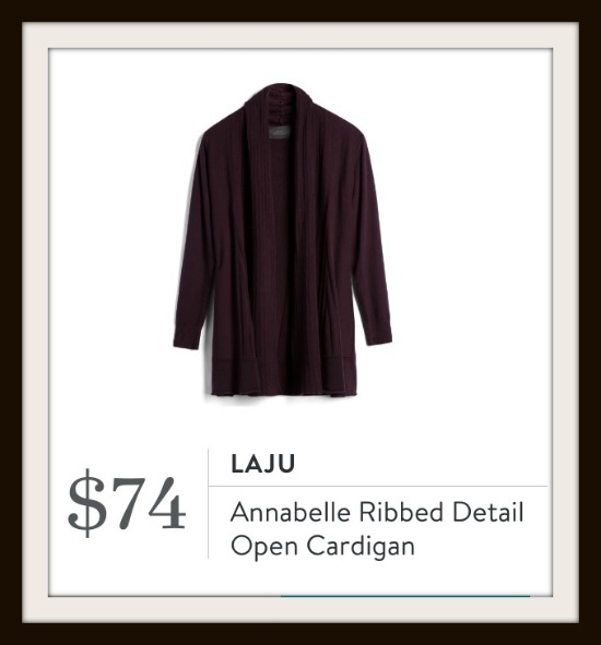 Annabelle Ribbed Detail Open Cardigan from Stitch Fix