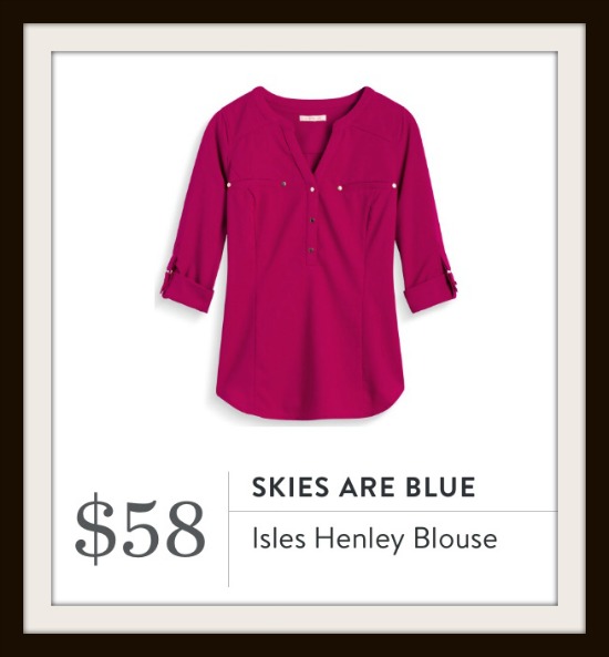 Isles Henley Blouse by Skies are Blue from Stitch Fix