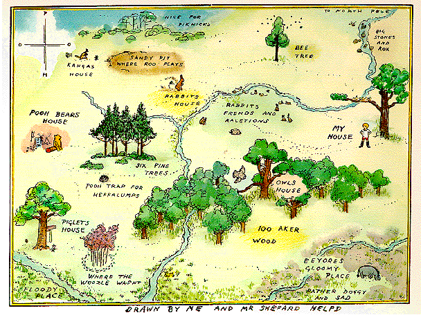 Map of the Hundred Acre Wood and fun facts about Winnie the Pooh