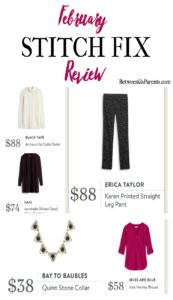 February Stitch Fix Review See what my stylist sent, and whether I kept the right items or not.