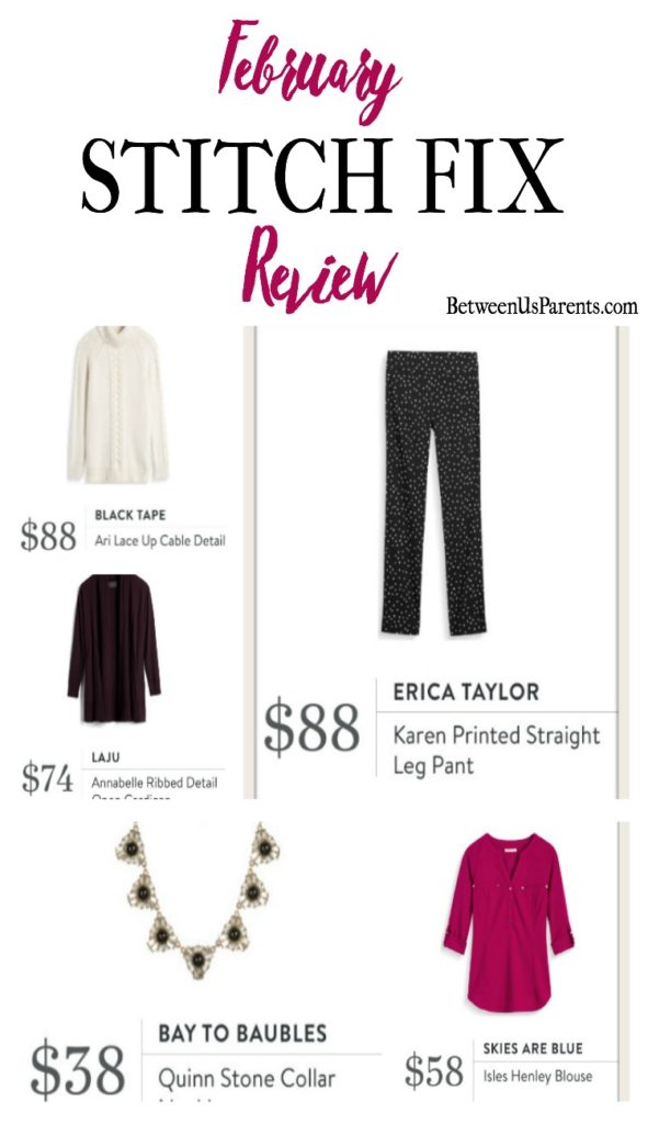 February Stitch Fix Review See what my stylist sent, and whether I kept the right items or not.