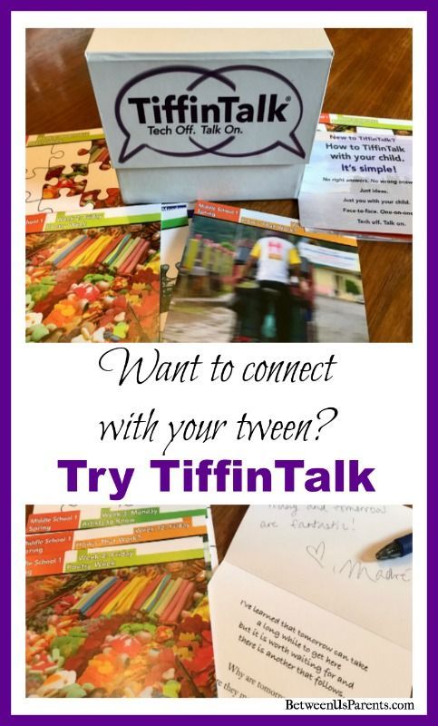 TiffinTalk is a great way to connect with tweens. Tech off, talk on!