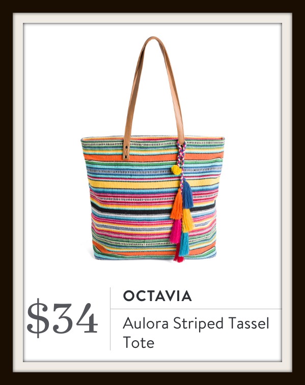 Stitch Fix Octavia Aurora Striped Tassel Tote