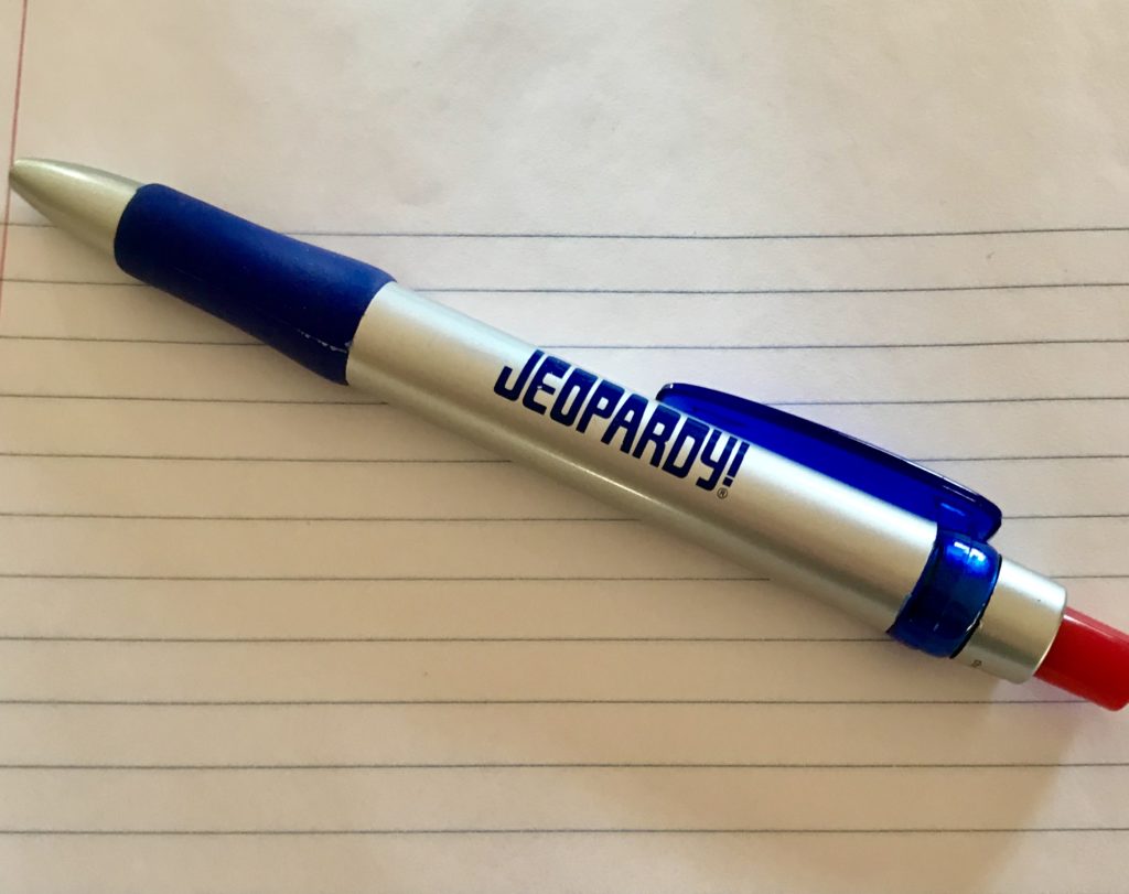 Jeopardy pen from an audition