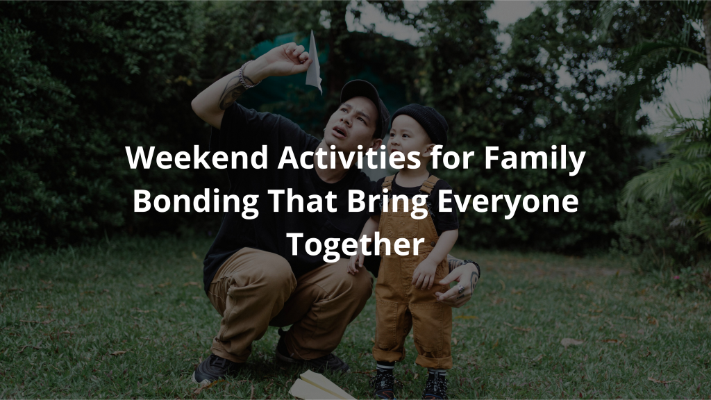 A father and two children playing with paper airplanes outdoors, representing the theme of "Weekend Activities for Family Bonding That Bring Everyone Together".